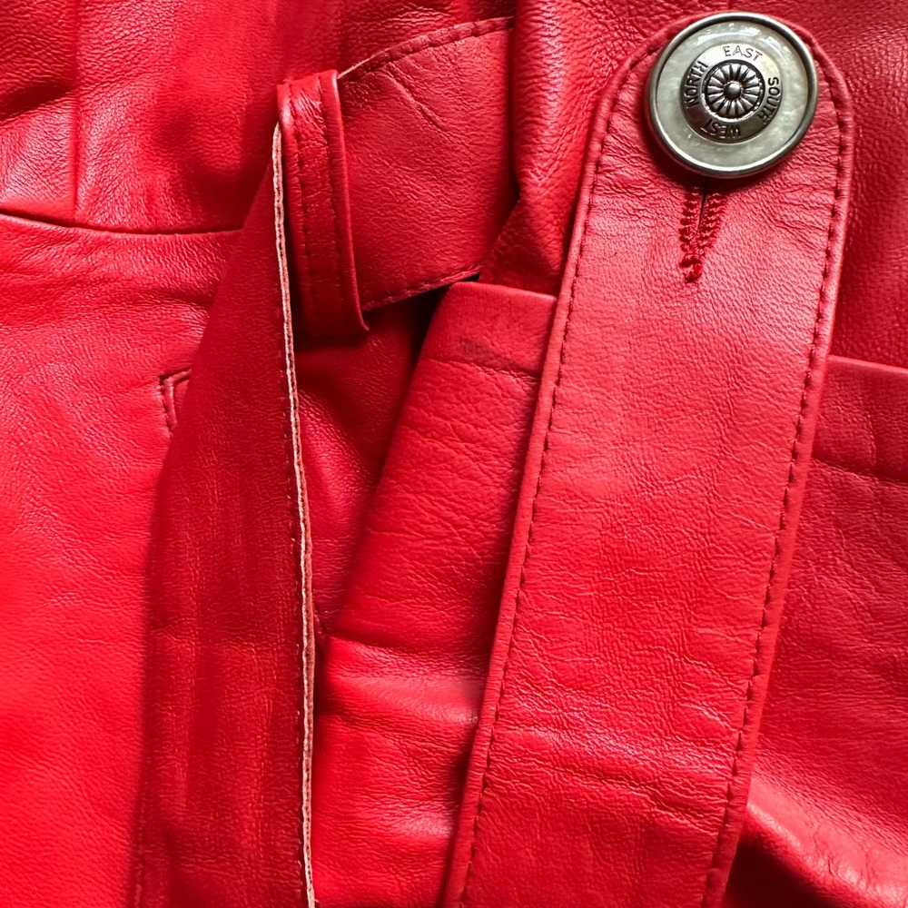 Coral genuine leather jacket - Picture 6 of 8